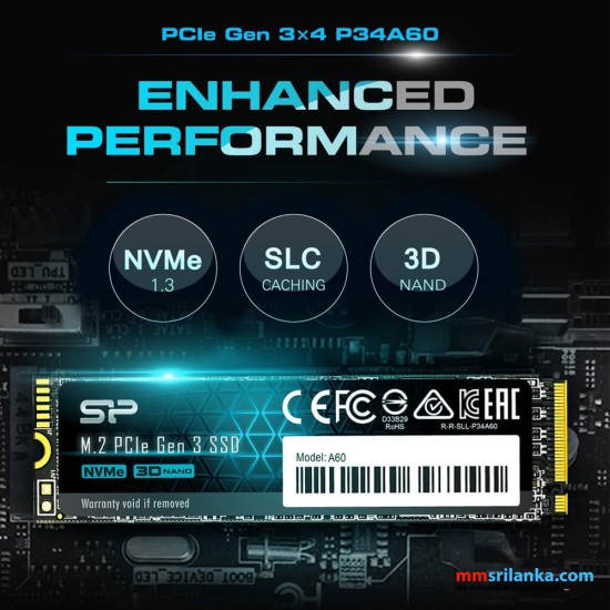 Silicon Power NVMe M.2 PCIe Gen3x4 2280 de 128 GB NVMe M.2 SSD (3Y)